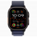 Apple Watch Ultra 2 49mm Black Titanium Case with M Navy Alpine Loop
