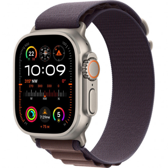 Apple Watch Ultra 2 49mm Titanium Case With M Indigo Alpine Loop