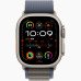 Apple Watch Ultra 2 49mm Titanium Case With L Blue Alpine Loop