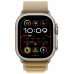 Apple Watch Ultra 2 49mm Natural Titanium Case With M Tan Alpine Loop