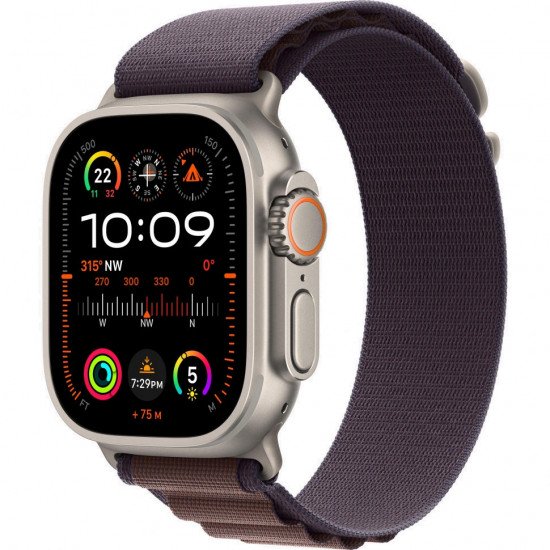 Apple Watch Ultra 2 49mm Titanium Case With M Indigo Alpine Loop