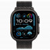 Apple Watch Ultra 2 49mm Black Titanium Case With M Black Milanese Loop