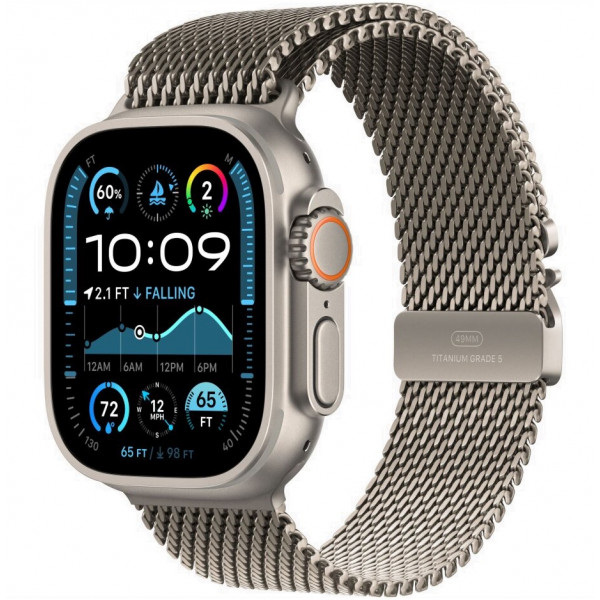 Apple Watch Ultra 2 49mm Natural Titanium M Natural Milanese Loop
