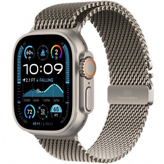 Apple Watch Ultra 2 49mm Natural Titanium L Natural Milanese Loop