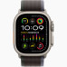 Apple Watch Ultra 2 49mm Titanium Case With M/L Blue/Black Trail Loop