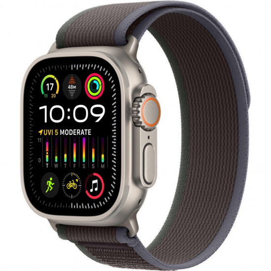 Apple Watch Ultra 2 49mm Titanium Case With M/L Blue/Black Trail Loop