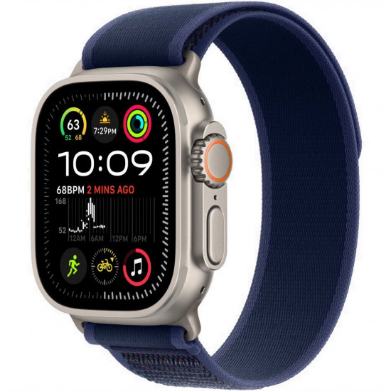 Apple Watch Ultra 2 49mm Natural Titanium Case With M/L Blue Trail Loop
