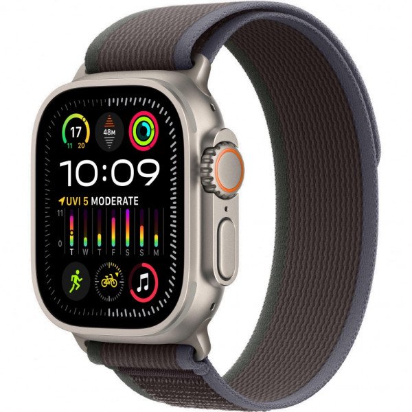 Apple Watch Ultra 2 49mm Titanium Case With S/M Blue/Black Trail Loop