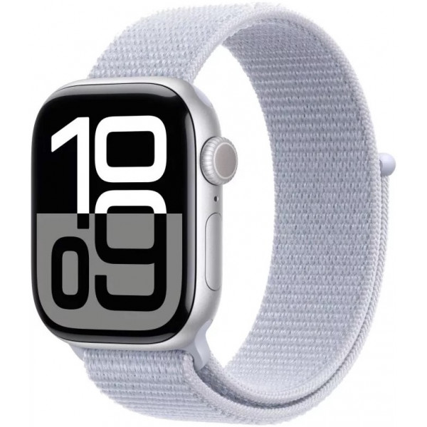 Apple Watch Series 10 42mm Silver Aluminium Case With Blue Sport Loop
