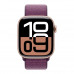 Apple Watch Series 10 46mm Rose Gold Aluminium Case With Plum Sport Loop