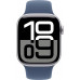 Apple Watch Series 10 42mm Silver Aluminium Case With Denim Sport Band S/M