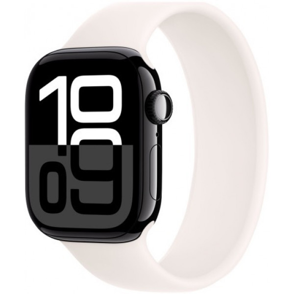 Apple Watch Series 10 46mm Jet Black Aluminium Case With Light Blush Sport Band M/L