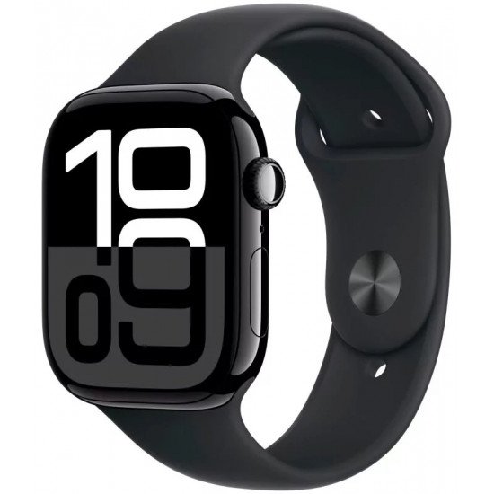 Apple Watch Series 10 42mm Jet Black Aluminium Case With Black Sport Band M/L