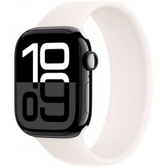 Apple Watch Series 10 46mm Jet Black Aluminium Case With Light Blush Sport Band M/L