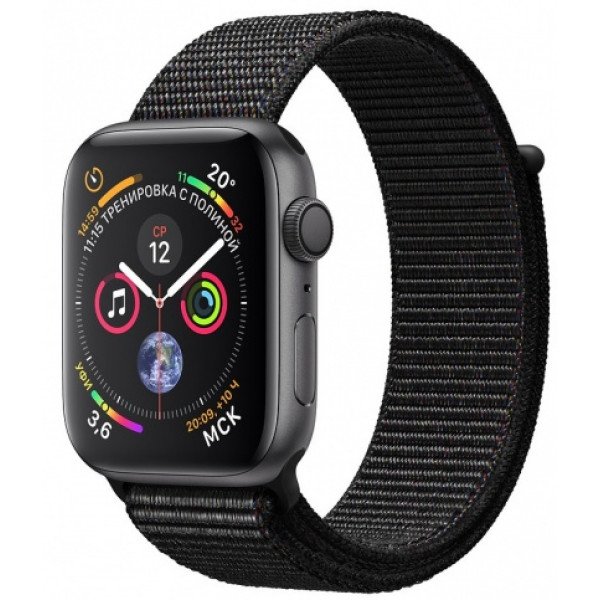 Watch 4 Series 44 мм Черные (Black) браслет