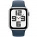 Apple Watch Series SE Gen 2 2023 44mm Aluminium Case GPS, Silver/Blue Sport Band M/L