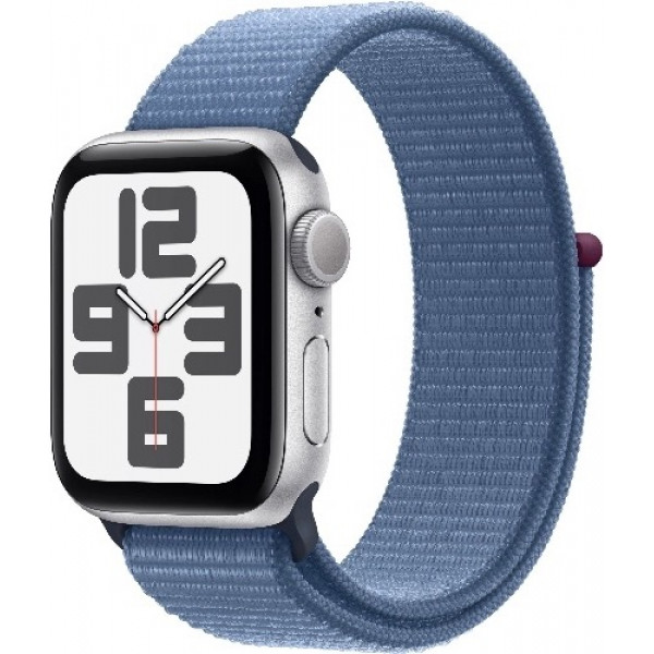 Apple Watch Series SE Gen 2 2023 44mm Aluminium Case with Sport Loop Silver/Blue Apple Watch Series SE Gen 2 2023 44mm Aluminium Case with Sport Loop Silver/Blue