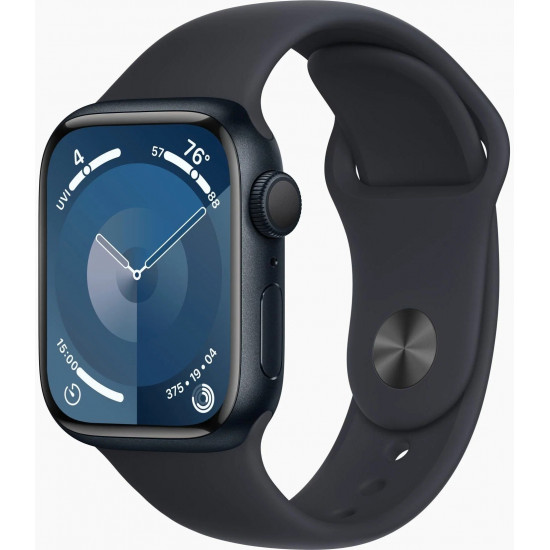 Apple Watch Series 9 45mm, Black, Sport Band S/M