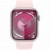 Apple Watch Series 9 45mm Aluminium Case, Pink Sport Band M/L